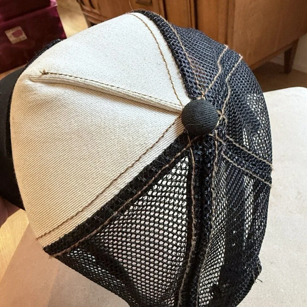 Goorin Bros King Lion Trucker Hat White/Black Adjustable Mesh Back The Farm